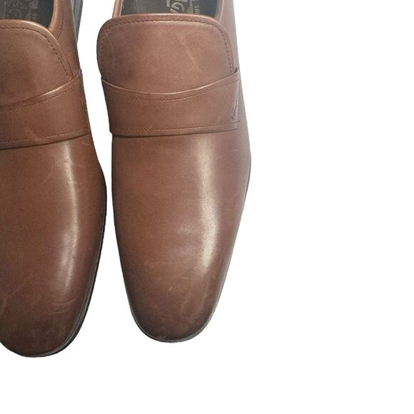 Salvatore Ferragamo Classic Brown Leather Slip-On Loafers main image 7